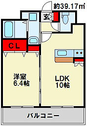 間取図画像 1LDK