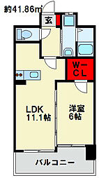 FeLt127 1LDKの間取図画像