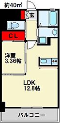 ガーラプラチナコート 1LDKの間取図画像
