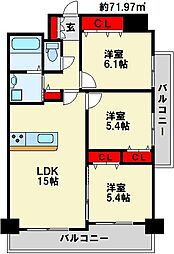 グランシャリオ三萩野 7階