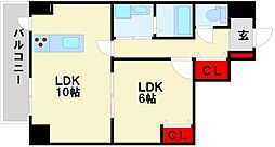 Bergamotto三萩野 1LDKの間取図画像