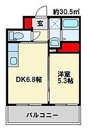 FeLt127 1DKの間取図画像