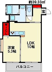 ラ・ヴェリテ鍛冶町 1LDKの間取図画像
