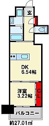 ウィングス到津の森 1DKの間取図画像