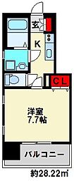 アースコートY,sシティ片野新町 1Kの間取図画像