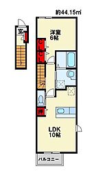 サン・オマージュ 1LDKの間取図画像