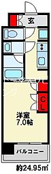 RJRプレシア西小倉駅前 1Kの間取図画像