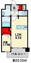 コートハウス・ピノ 1LDKの間取図画像