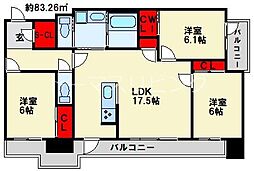 プリメイロパッソ 3LDKの間取図画像