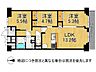 間取り：開放的な3LDKの間取りは、自然光がたっぷり入り、明るく居心地の良い空間を提供します。