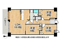 サニークレスト橿原神宮前2 3LDKの間取図画像