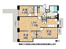 ローレルコート萩の台8 3LDKの間取図画像
