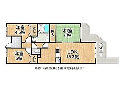 フローレスタ学園前 3LDKの間取図画像
