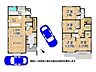 間取り：104m2超のゆとりある3LDK。各居室の広さに余裕を感じる設計です。