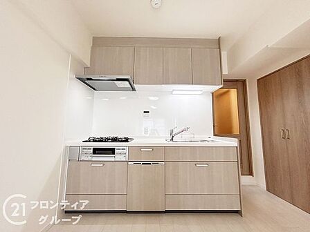 料理が楽しくなるような機能的なシステムキッチンを採用しています。落ち着いた色味のデザインが毎日の家事時間を上質なひとときに変えてくれます。収納スペースも豊富でキッチン周りがすっきり片付きます