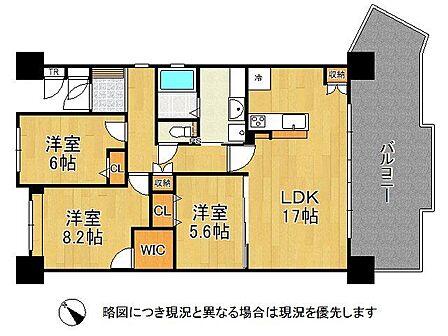 17帖超の広々LDKと充実の収納