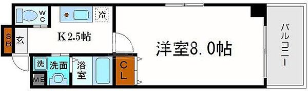 オーシャン難波南 ｜大阪府大阪市浪速区敷津東3丁目(賃貸マンション1K・3階・27.11㎡)の写真 その2