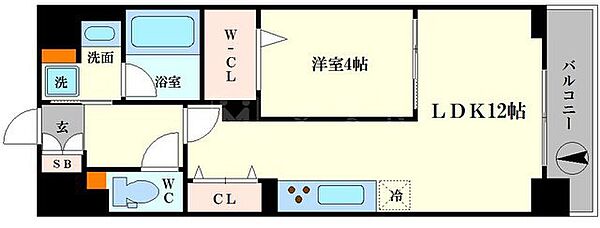 ビビアンパレス桜川公園 ｜大阪府大阪市浪速区木津川1丁目(賃貸マンション1LDK・6階・41.59㎡)の写真 その2