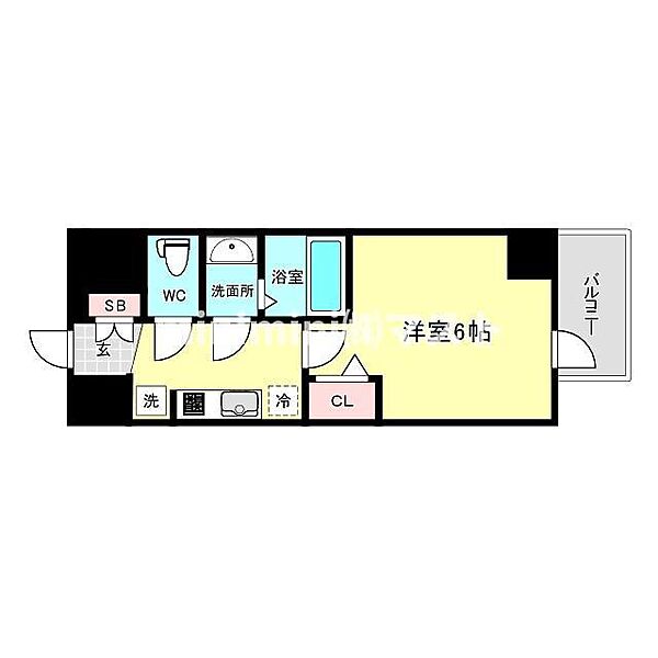 プレサンス天王寺　勝山 403｜大阪府大阪市天王寺区勝山4丁目(賃貸マンション1K・4階・21.66㎡)の写真 その2