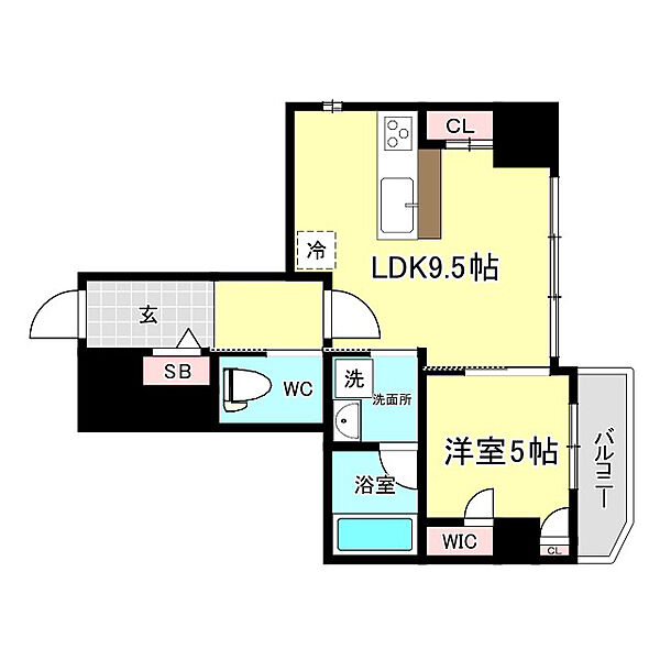 La CASA 上汐 ｜大阪府大阪市天王寺区上汐4丁目(賃貸マンション1LDK・3階・40.88㎡)の写真 その2