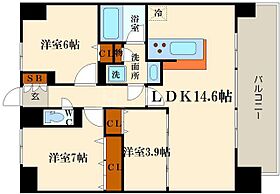 セイワパレス天王寺真田山  ｜ 大阪府大阪市天王寺区玉造本町1番地7号（賃貸マンション3LDK・10階・68.06㎡） その2