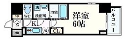 エスリードレジデンス大阪福島シティクロス 13階1Kの間取り