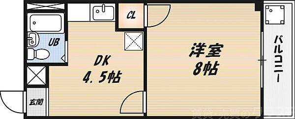 ハイツ88 ｜大阪府高槻市富田町3丁目(賃貸マンション1DK・3階・25.00㎡)の写真 その2