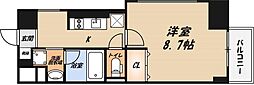 ImpRex3号館 1Kの間取図画像
