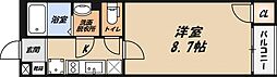 サウザンドリバー 1Kの間取図画像
