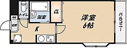 エヴァースアケタ 1Kの間取図画像