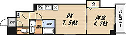 アートMIYATA 1DKの間取図画像