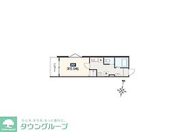 クラブレジデンス東青梅 2階1Kの間取り