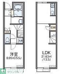レオネクストエスペランサE 1LDKの間取図画像