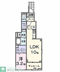 フェリーチェ 1LDKの間取図画像