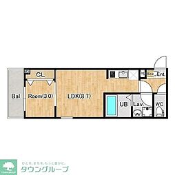 (仮称)ジーメゾン狭山水野ブランカ 1LDKの間取図画像