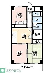 マーブル小手指 3SDKの間取図画像