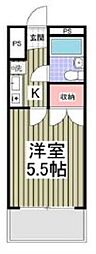 アミティY 1Kの間取図画像