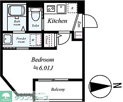 GRADUS所沢 1Kの間取図画像