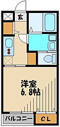 エクセルシア 1Kの間取図画像