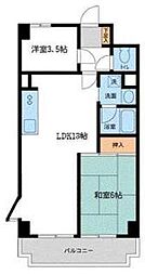 入間市駅前ビル 2LDKの間取図画像