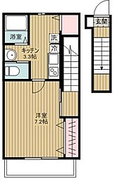 セレスト狭山市 1Kの間取図画像