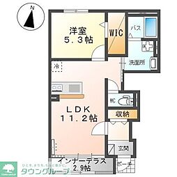 エスポワール 1LDKの間取図画像