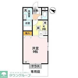 ドリーム狭山南KG棟 ワンルームの間取図画像