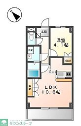 クオリティ・パレス 1LDKの間取図画像