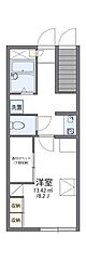 レオパレスエスポワール 1Kの間取図画像
