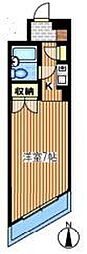 プレズ狭山 ワンルームの間取図画像