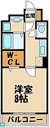 レッドウッド2 1Kの間取図画像