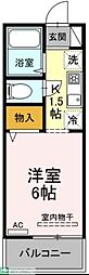 ハイツサワダ 1Kの間取図画像