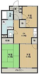 エミネント小手指 3DKの間取図画像