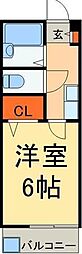ベルレジデンス 1Kの間取図画像